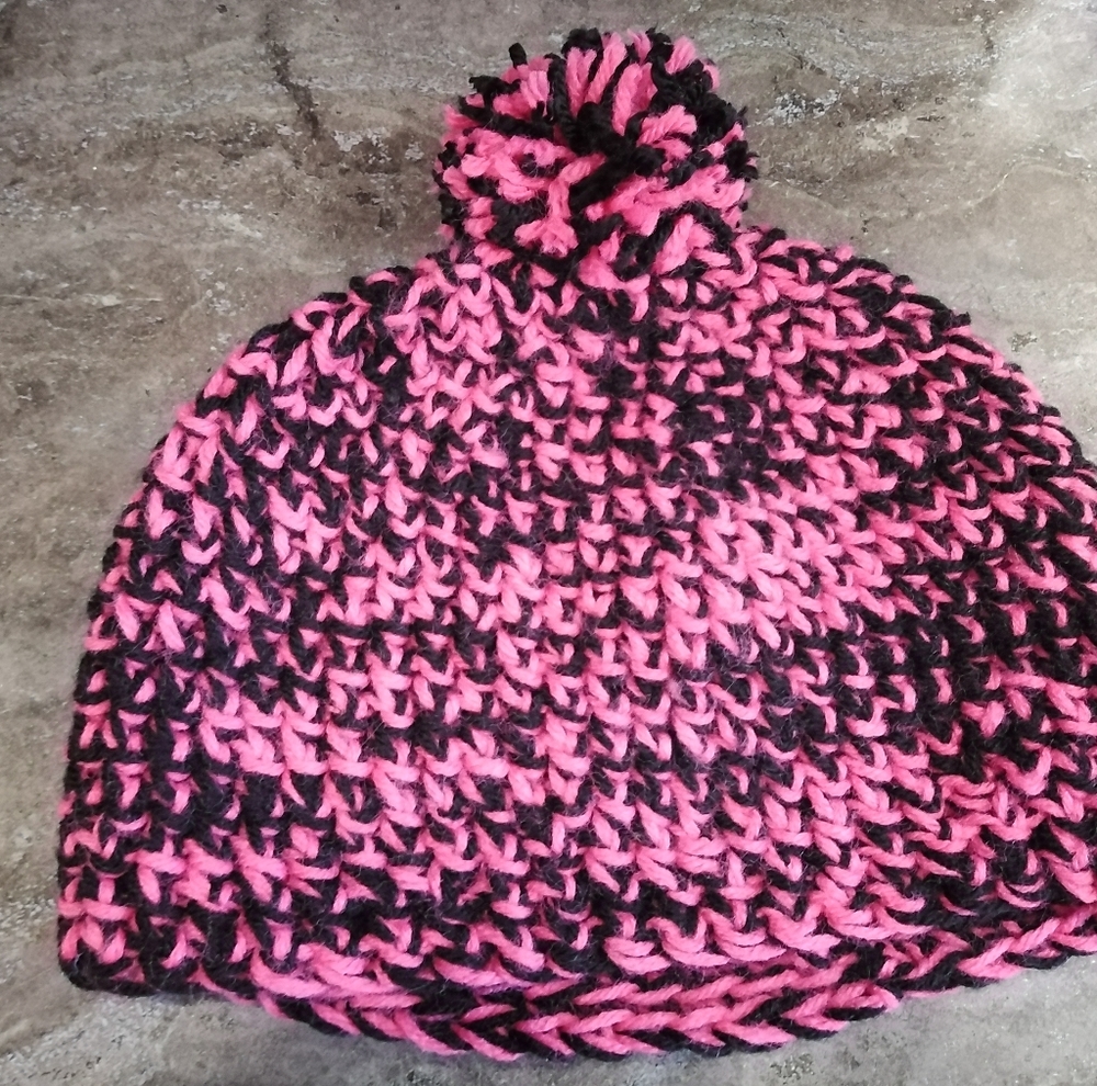 Handmade Crochet Poofball Beanie
